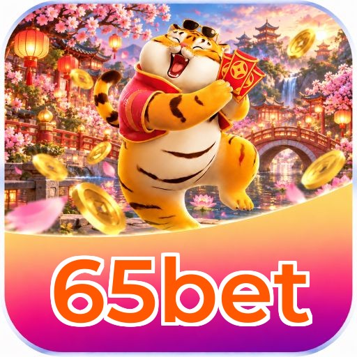 Interface da plataforma 65bet mostrando slots populares e bônus de boas-vindas